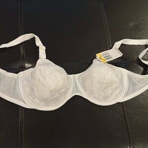 Bali lace white unlined bra